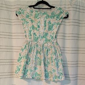 Gymboree Green and White Floral Dress